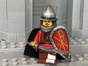 Byzantine Soldier w/Custom Helm, Paramerion Sword + Kite Shield and Torso Designs!