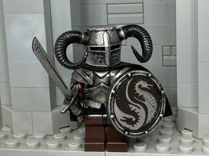 Dark Warlord w/Custom Helm & Ram Horns! (In Oxidized IRON)