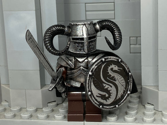 Dark Warlord w/Custom Helm & Ram Horns! (In Oxidized IRON)