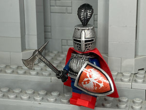 Serbian Knight w/Custom Great Helm, Feather Plume, Shield & Armor!