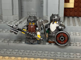 Custom LOTR Dwarf Warrior Pair (In Oxidized Iron)