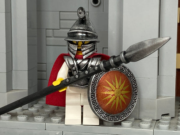Macedonian Warrior w/Custom Shield Brickwarriors pieces!
