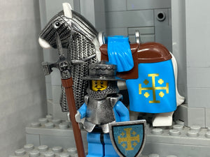 Heavy Cavalry Holy Sepulchre Crusader w/Trusty Steed! (In Oxidized Iron)