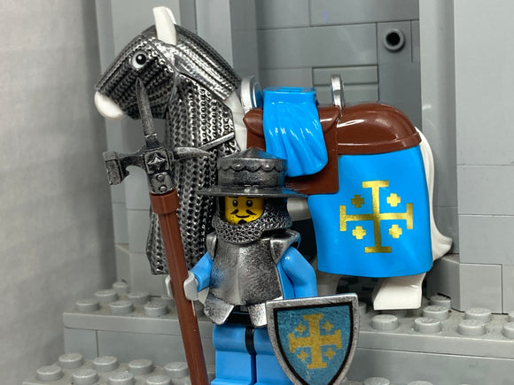 Heavy Cavalry Holy Sepulchre Crusader w/Trusty Steed! (In Oxidized Iron)