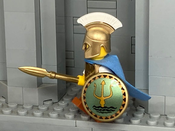 Custom Greek Hoplite Warrior w/NEW Design! (In Metallic Gold)