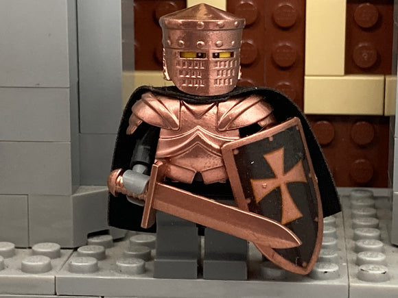Hospitaller Crusader w/Custom Pot Helm! (in Metallic Brass)