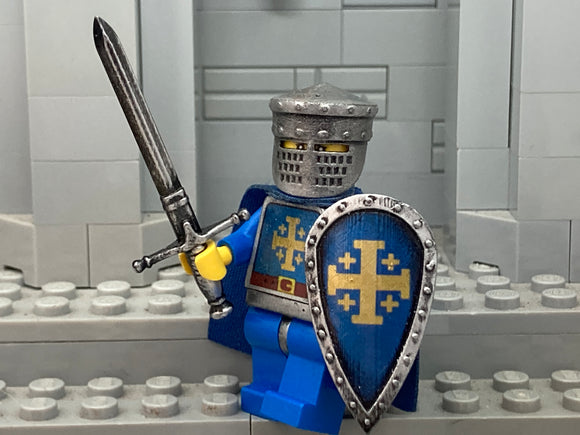 Holy Sepulchre Crusader w/NEW Helm & Kite Shield! (Oxidized Iron)