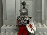 Tournament Knight w/NEW Custom Frogmouth Helm & Lion Figurine!