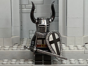 Teutonic Captain Crusader w/Custom Sword, Helm + Wings, Kite Shield, and Aventail!