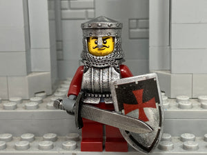 Templar Crusader w/Custom Helm, Armor & Sword! (in Oxidized Iron)