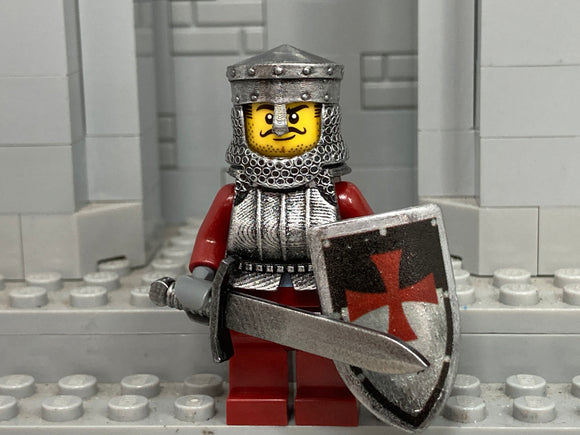 Templar Crusader w/Custom Helm, Armor Sword! (in Oxidized Iron)