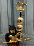 Roman Standard Bearer w/custom v2 Eagle & NEW Round Shield! (In Metallic Gold)