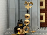 Roman Standard Bearer w/custom v2 Eagle & NEW Round Shield! (In Metallic Gold)