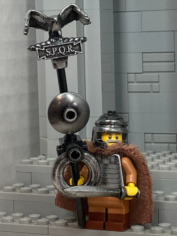 Roman Standard Bearer w/custom Eagle & More! (In Oxidized Iron)