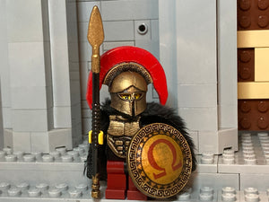 Greek "Winter" Hoplite w/Custom Corinthian Helm + Plume, Shield, Cuirass, & Kopis!