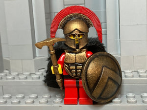 Spartan "Winter" Hoplite w/Custom Corinthian Helm + Plume, Cuirass, and Axe!