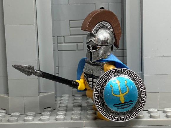 Greek Hoplite Warrior w/Custom Corinthian Helm, Shield, Cuirass, & Javelin!