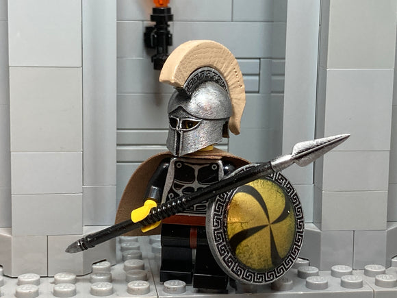 Greek Hoplite Warrior w/Custom Corinthian Helm, Shield, Cuirass, & Javelin!