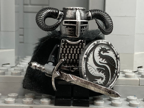 Dark Warlord w/Custom Helm & Ram Horns! (In Oxidized IRON)