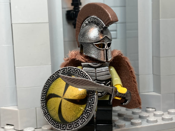 Greek Hoplite Warrior w/Custom Corinthian Helm, Shield, Cuirass, & Kopis!