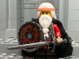 Viking Jarl w/Custom NEW Dragonslayer Sword and Dragon Shield!