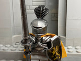 Tournament Knight w/NEW Custom Frogmouth Helm, Plume, & Jousting Shield