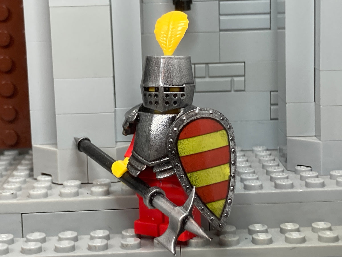 Hermex Knight erman Knight w/Custom Kite Shield, Poleaxe, Great Helm + Plume ...