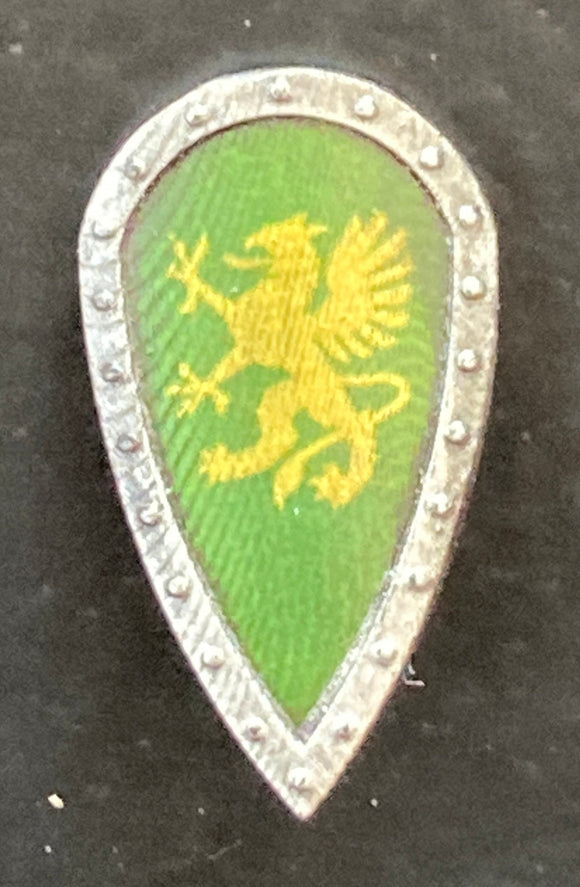 Custom Griffin Kite Shield in Hunter Green (in Oxidized Iron)