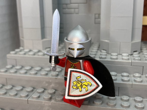 Classic Knight w/Bascinet & LBA Weapon (In Metallic SILVER)