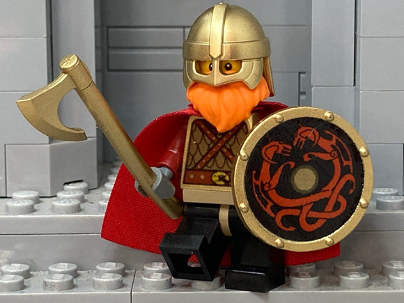 Viking King w/Custom Shield(in 18K Gold)
