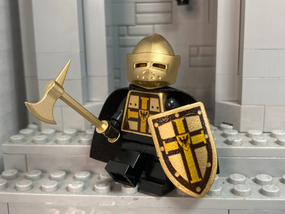 Teutonic Crusader Order Knight w/Bascinet! (in 18K Gold)