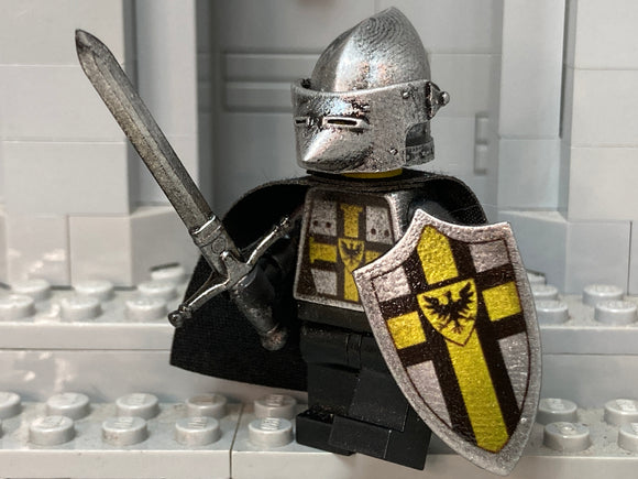 Custom Teutonic Crusader w/Hounskul Bascinet Prototype & Brickforge Shield!