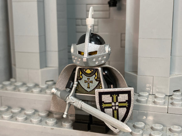 Custom Crusader Knight w/ LBA Weapon (In Metallic SILVER)