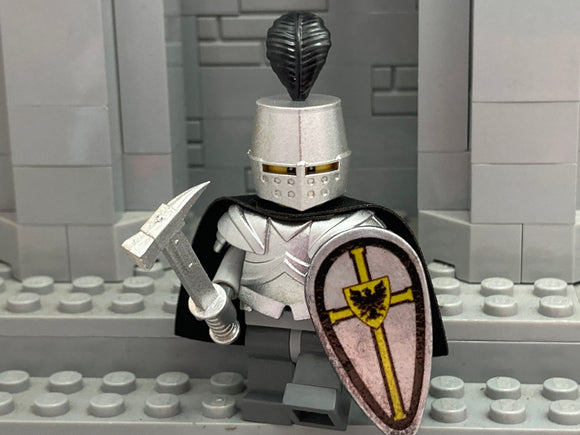 German Teutonic Knight w/Custom Helm & (in Metallic Sliver)