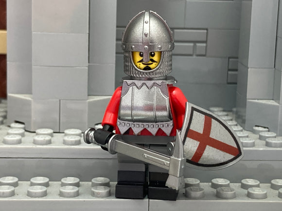 Little Armory Custom Templar Crusader w/Norman Helm! (in Metallic Silver)