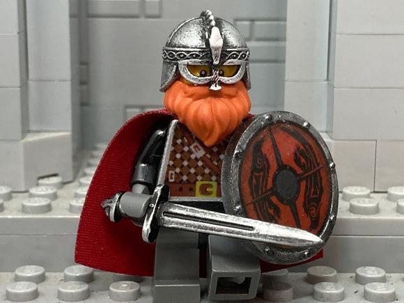 Viking King w/Custom Shield, Torso, & Sword! (in Oxidized Iron)