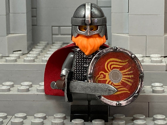 Varangian Guard Warrior w/Custom Viking Shield & Hauberk! (In Oxidized Iron)