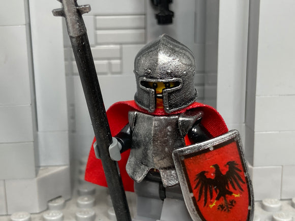 German Knight w/Custom Barbute & Boar Spear! (in IRON)