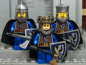 Set of 3: Ultimate Black Falcon King w/2 Guards! (in Oxidized Iron)