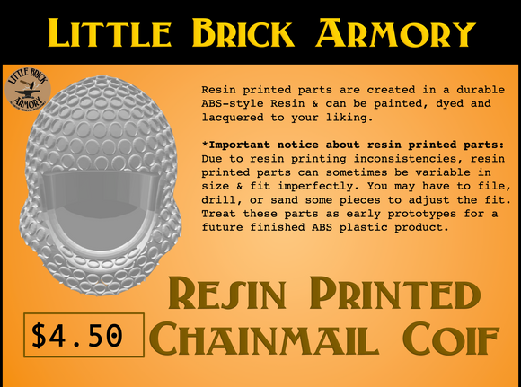 Resin Printed Chainmail Coif