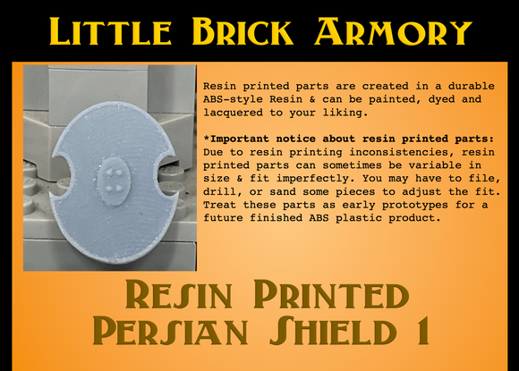 Resin Printed Ancient Persian Warrior Shield #1