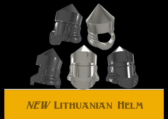 Resin Printed Lithuanian Helm w/Aventail