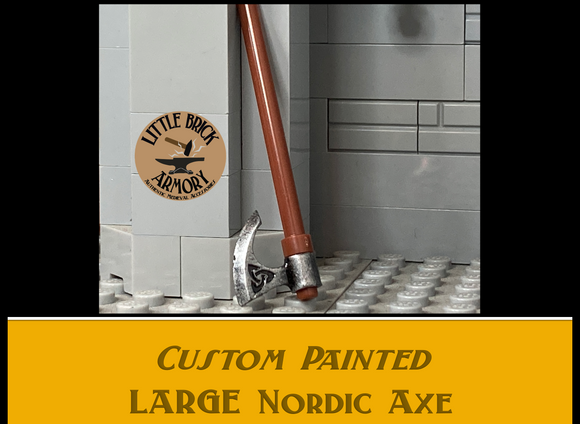 Painted LARGE Nordic Axe w/LEGO bar handle