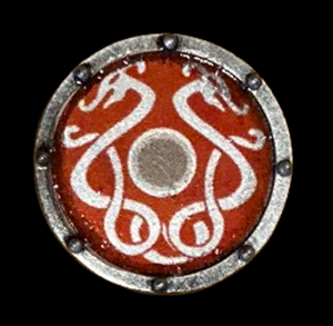 Viking Shield Design #7 (in Oxidized Iron)