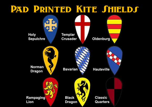 Kite Shield w/Custom Designs (Pad Printed)