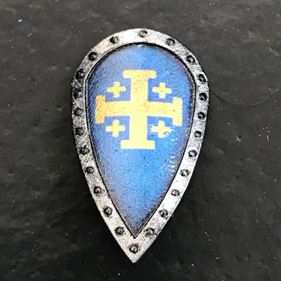 Custom Holy Sepulchre Crusader Order Kite Shield (in Oxidized Iron)
