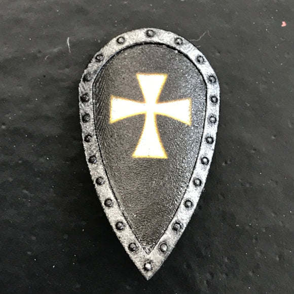 Custom Hospitaller Crusader Order Kite Shield (in Oxidized Iron)