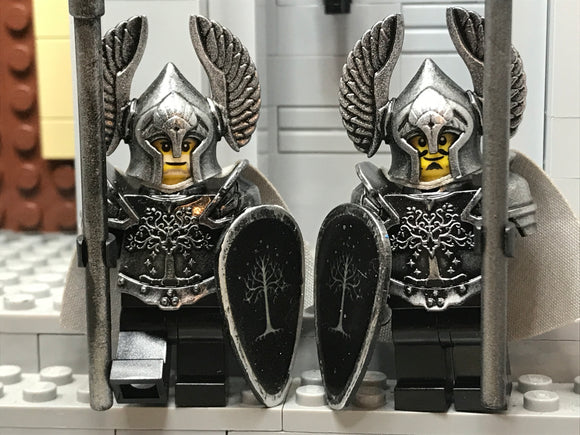Custom Pair of LOTR Gondorian Guards! (In Oxidized Iron)
