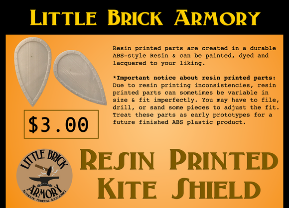 Resin Printed Kite Shield