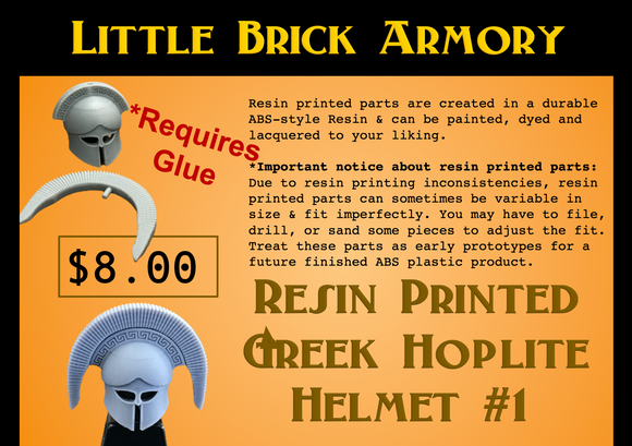 Resin Printed Greek Corinthian Hoplite Helmet w/Horsetail Plume V1